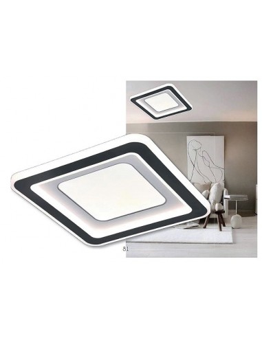 PLAFON CCT CUADRADO 56W BLANCO NEGRO...