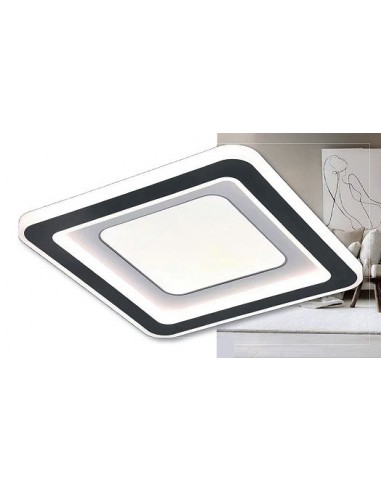 PLAFON CCT CUADRADO 56W BLANCO NEGRO...