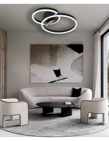 PLAFON 50W NEGRO CCT 49CM CON MANDO 2