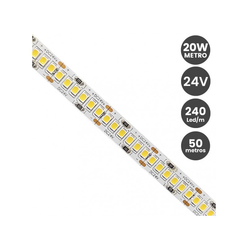 ROLLO TIRA LED 24V IP20  240 CHIP/M  6000ºK