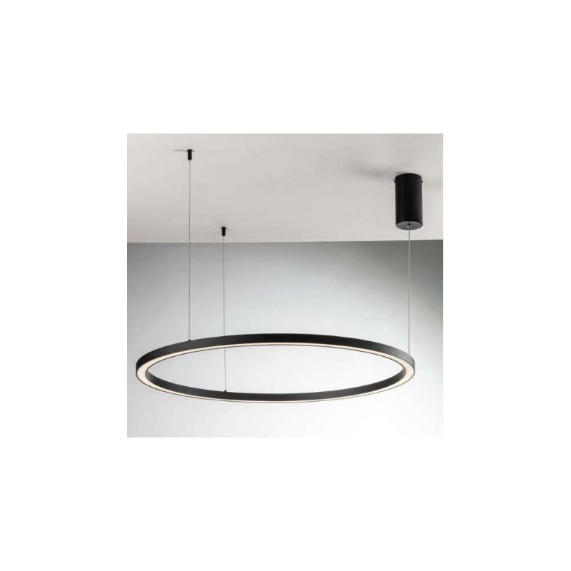 LAMPARA TECHO LED NEGRA CIRCULAR 30W 4600LM CCT