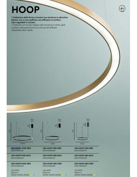 LAMPARA TECHO LED NEGRA CIRCULAR 60W 6900LM CCT 2