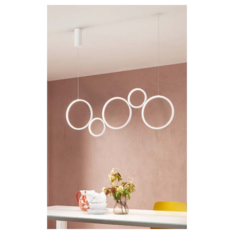 LAMPARA FREDY S5  BLANCO CIRCULAR 60W CCT 6900L