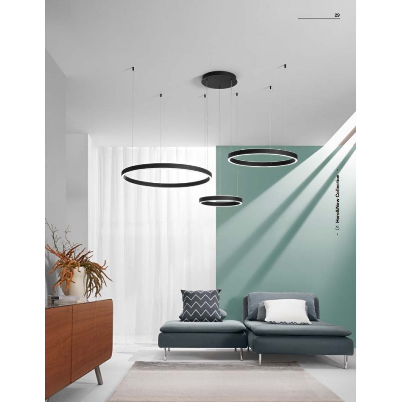 LAMPARA 3 AROS CCT 120W CIRCULARES ORO