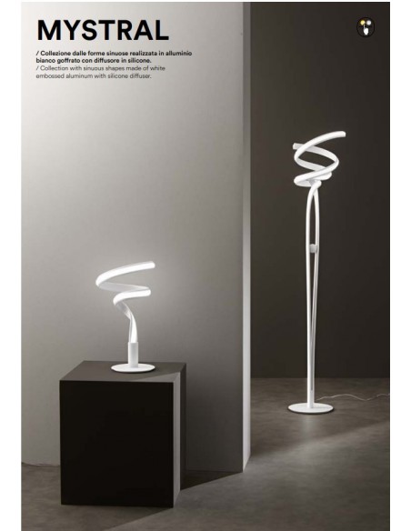 MYSTRAL PIE DE SALON 36W BLANCO 3000ºK Y 4000ºK 2