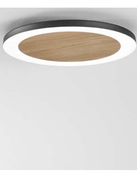 PLAFON CCT 35W NEGRO MADERA 40CM