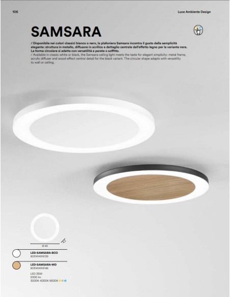 PLAFON CCT BLANCO 35W 40CM 2