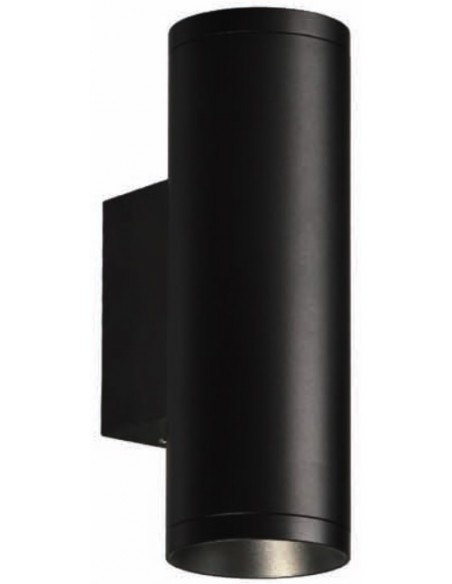 CILINDRO GU10 EXTERIOR  2 LUCES NEGRO IP44