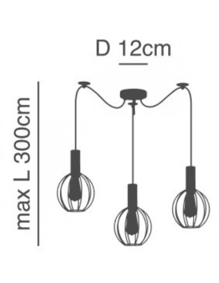 LAMPARA ADEPT TUBE 3Lx27 NEGRA 2