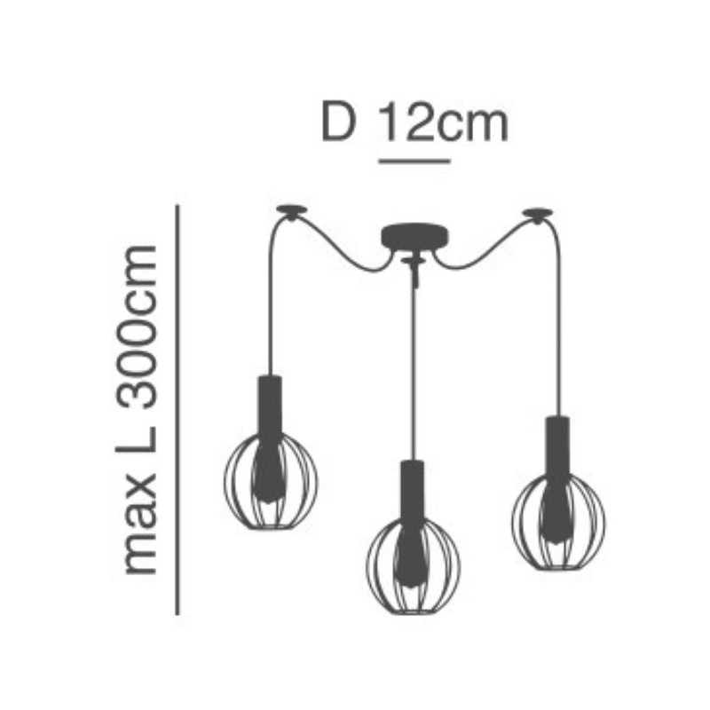 LAMPARA ADEPT TUBE 3Lx27 NEGRA