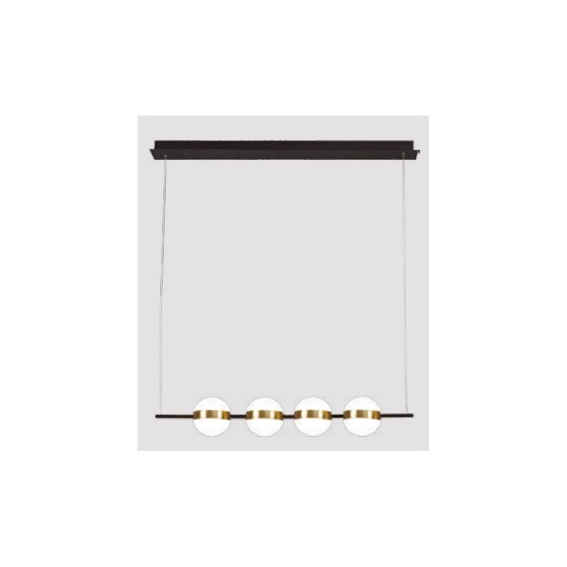 CUBA LÁMPARA LINEAL LED 32W ORO/NEGRO