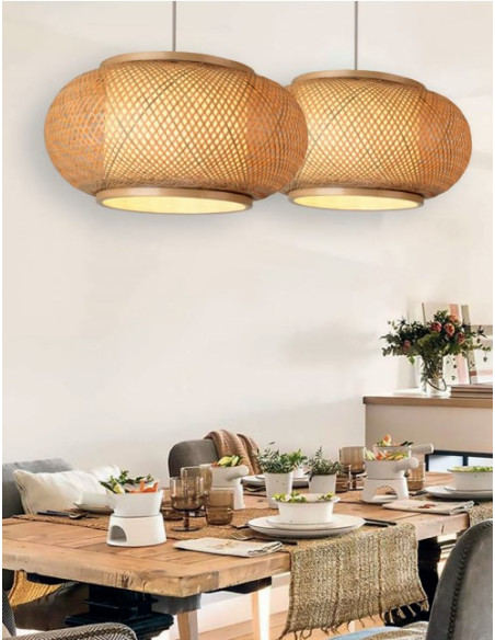 COLGANTE BAMBOO 1 LUZ 40CM...