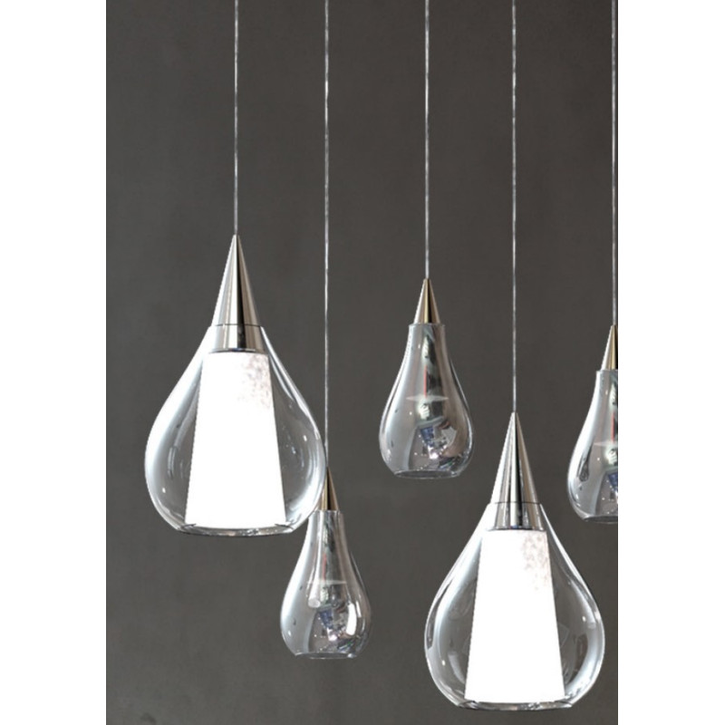 SOSPESI COLGANTE TRANSPARENTE GU10...