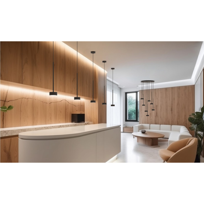 POINT S1 COLGANTE NEGRO 1 LUZ x GX53