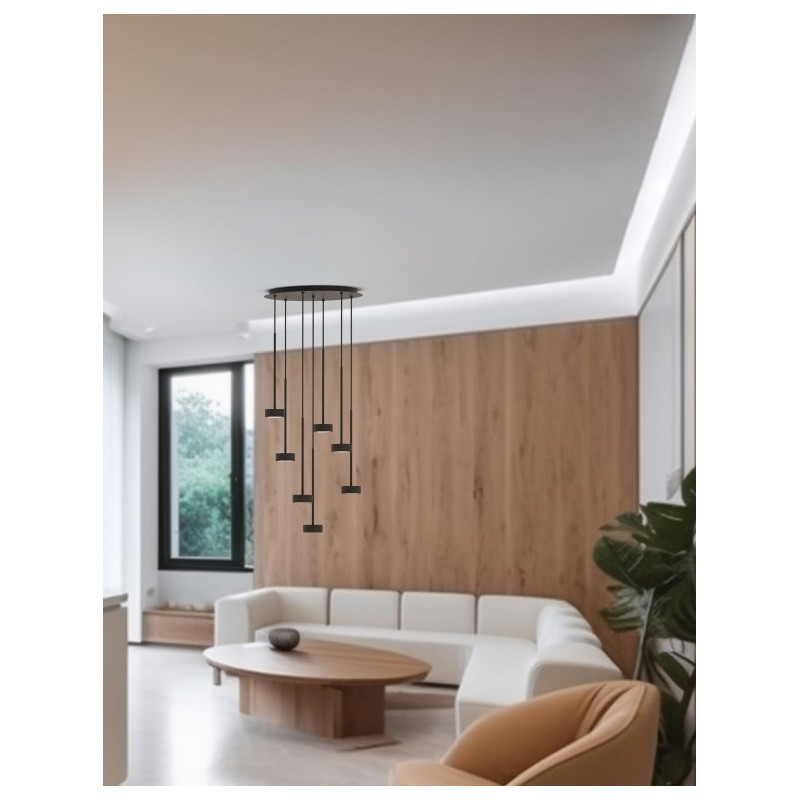 POINT S1 COLGANTE NEGRO 1 LUZ x GX53