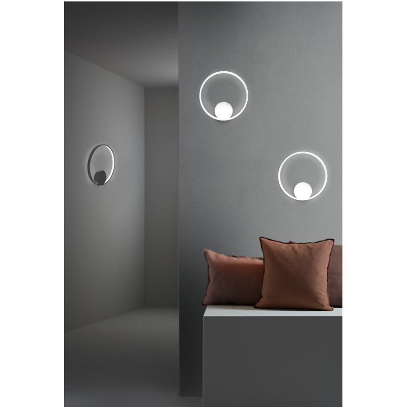 OSLO APLIQUE CIRCULAR 14W NEGROO 3000ºK