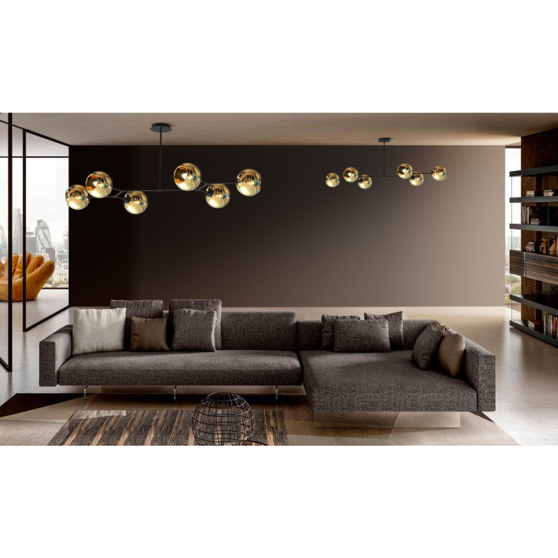 SEMIPLAFON NEGRO SARA/S6 6L X E14...