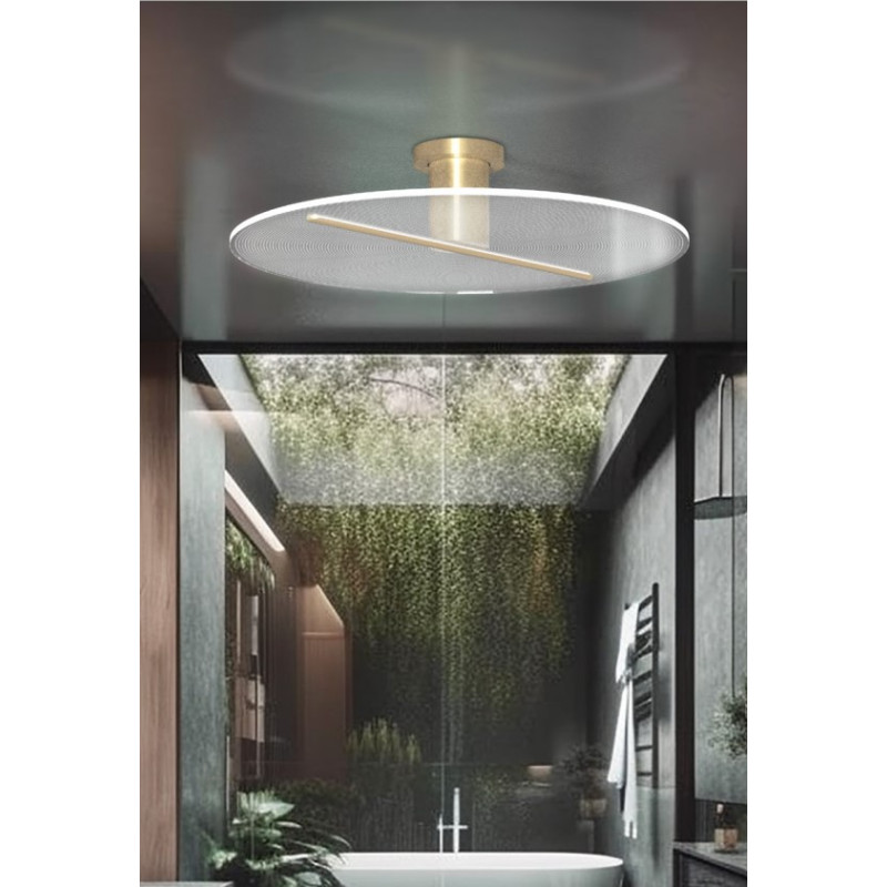 KOI PLAFON 10W NEGRO 30CM 3000ºK