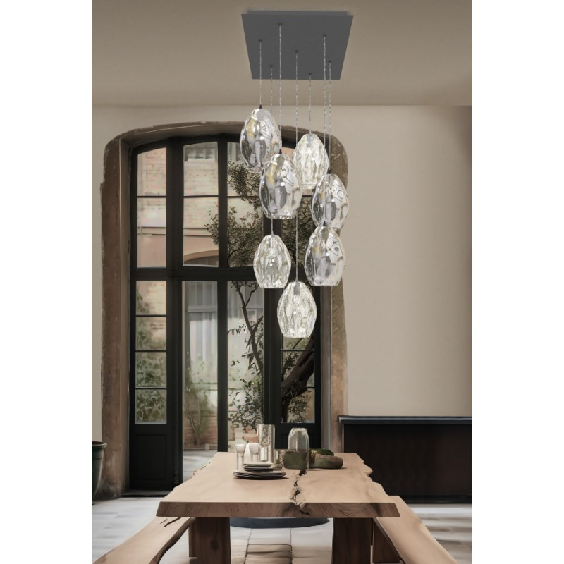 COLGANTE E27 MORIS CRISTAL FUME...