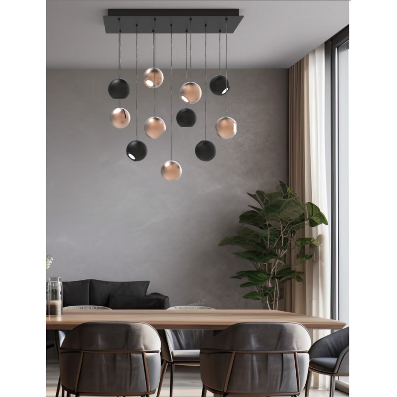 NEMO/N GU10 COLGANTE BOLA NEGRA MATE...