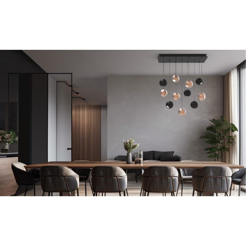 NEMO/N GU10 COLGANTE BOLA NEGRA MATE...