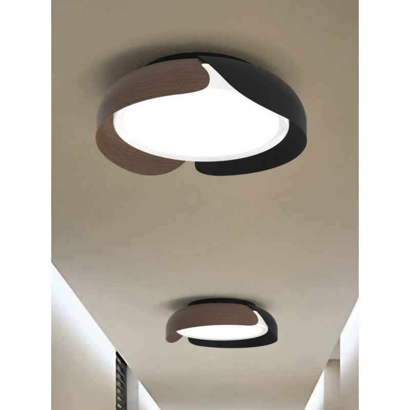 KENDO/55 PLAFON NEGRO 36W 55cmx14CM