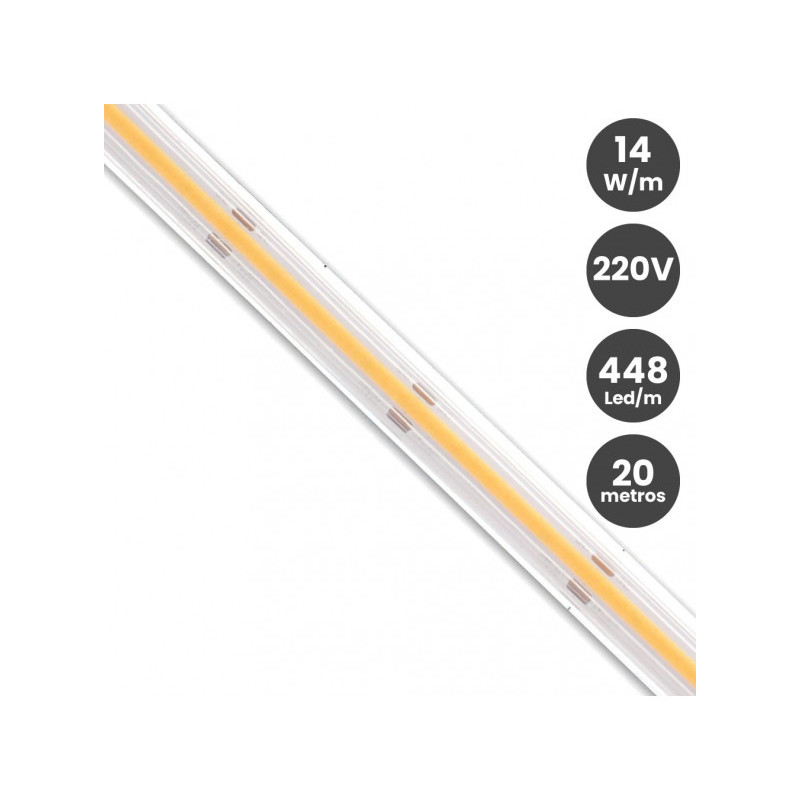 TIRA 14W LED COB 480 CHIP/M 220V  2700º IP67 CRI90