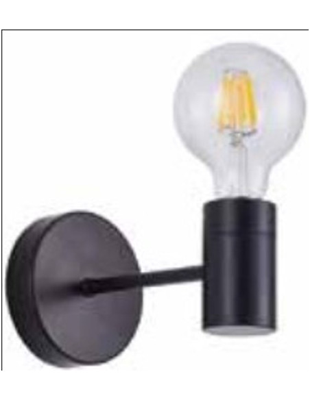 APLIQUE E27 NEGRO SIN BOMBILLA