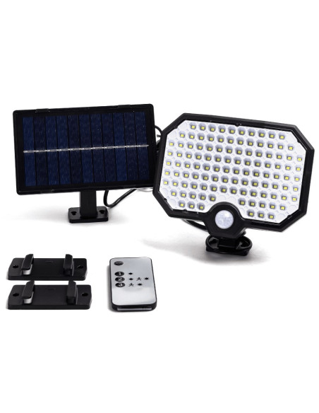 PROYECTOR SOLAR 2 4W CON SENSOR MOVIMIENTO NEGRO