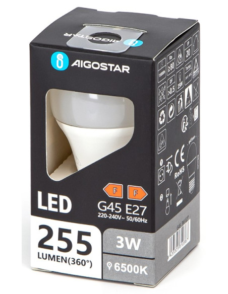 BOMBILLA OFERTA 3W ESFERICA E27 LED 6500ºK