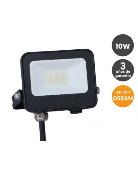 PROYECTOR 10W EXTERIOR C OSRAM NEGRO 6000ºK 140lm