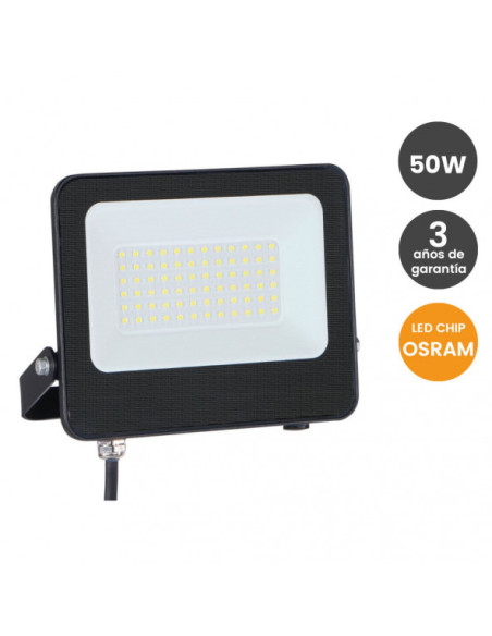 PROYECTOR 50W EXTERIOR C OSRAM NEGRO 6000ºK 140lm