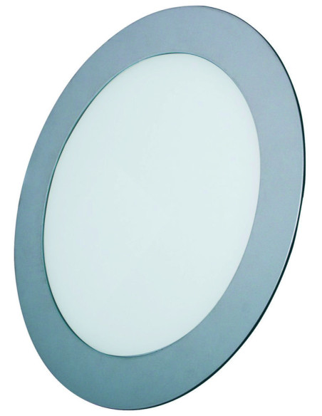 PANELES DE EMPOTRAR 18W REDONDO CCT PLATA