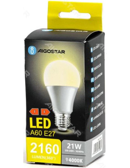 BOMBILLA 21W ESTANDAR E27 BLANCA 4000ºK