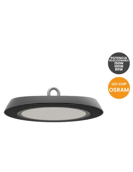 CAMPANA SELECTOR POTENCIA 80W 100W 150W  5700K