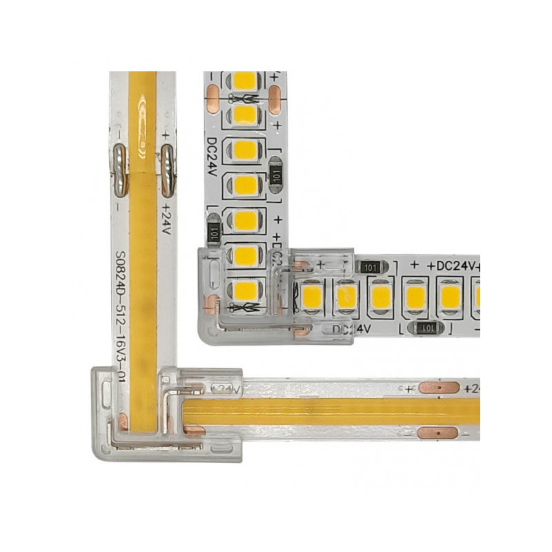 CONECTOR PARA UNION  L  TIRA LED COB 10mm IP20