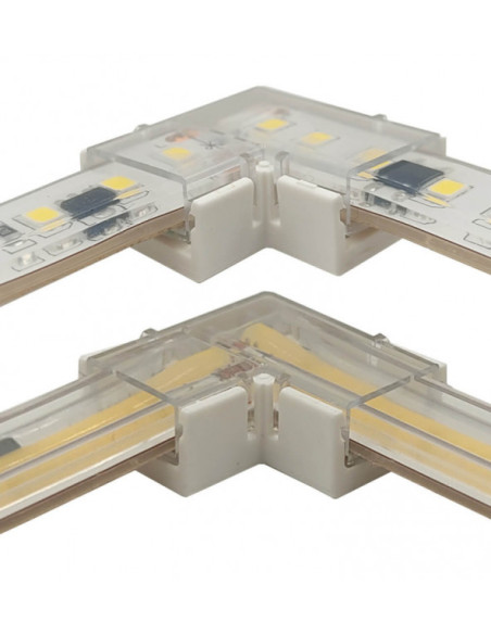 CONECTOR PARA UNION ESQUINA TIRA LED COB 10mm IP20