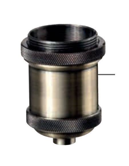 CASQUILLO DE METAL E27 CUERO