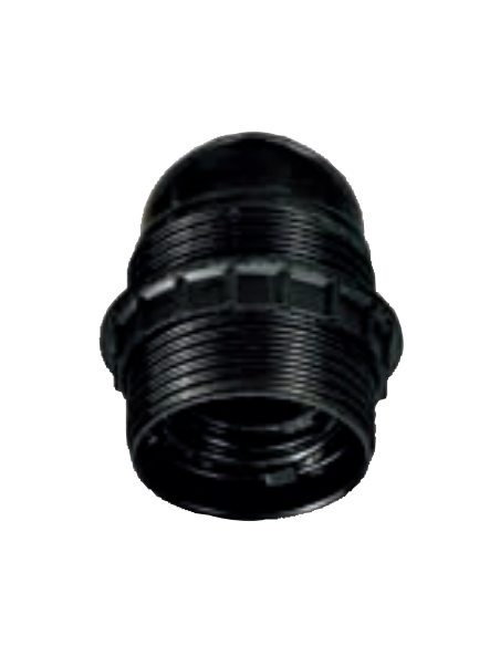 CASQUILLO E27 SEMIROSCA NEGRO