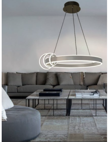 COLGANTE LED 80W PLATA...