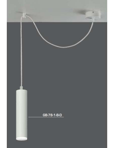 COLGANTE 1 LUZ E27 BLANCO...