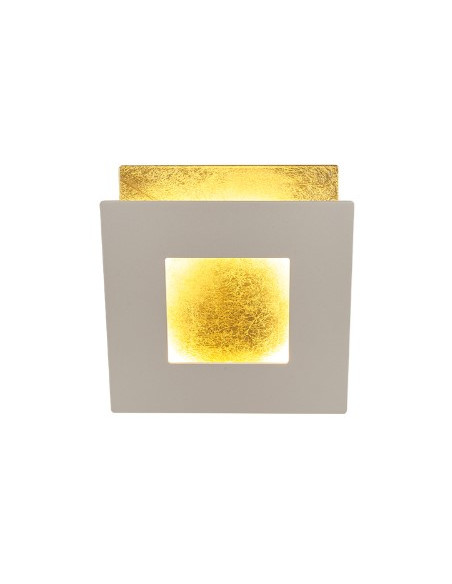 DALIA * APLIQUE CUADRADO 18W - ORO   BLANCO 3000K
