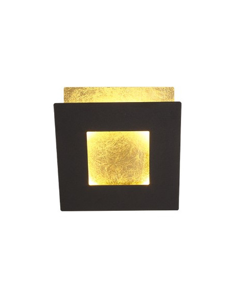 DALIA * APLIQUE CUADRADO 18W - ORO   NEGRO 3000K