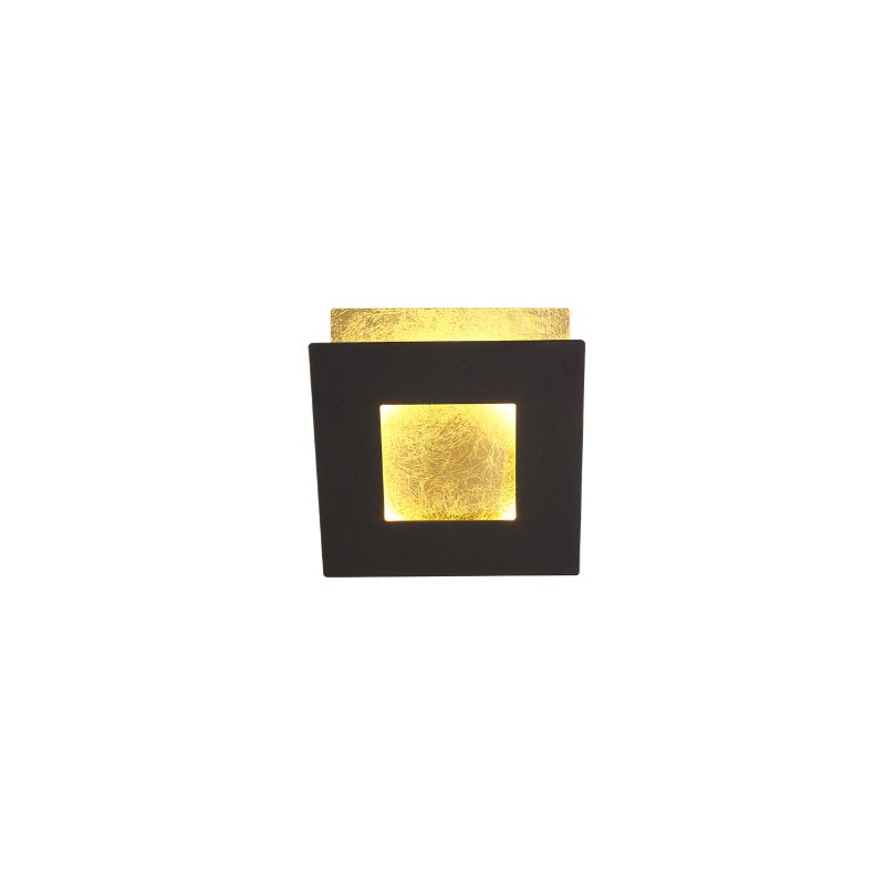 DALIA * APLIQUE CUADRADO 18W - ORO   NEGRO 3000K