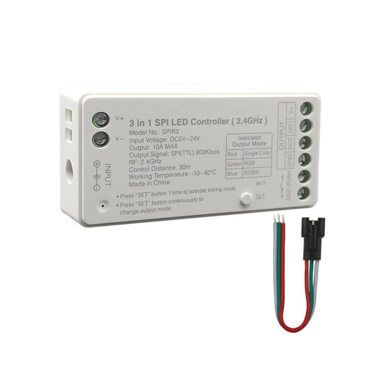 CONTROLADORA LED DIGITAL SPI RGBIC PARA TIRA LED