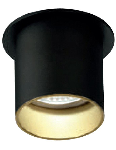 EMPOTRABLE GU10 NEGRO ORO REGULABLE EN APERTURA