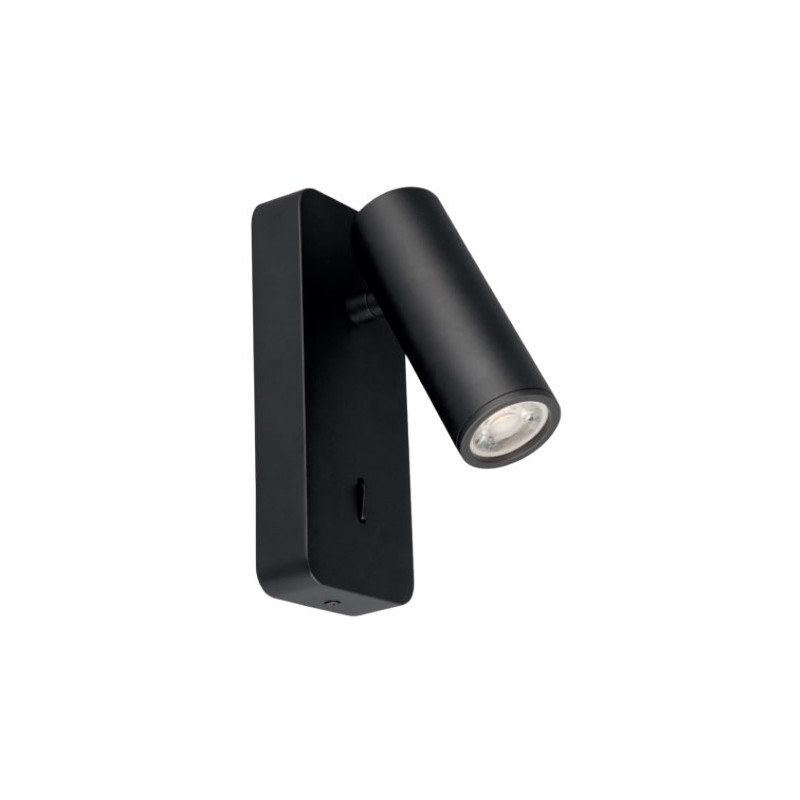  NOTTE  APLIQUE MINI GU10 NEGRO CON INTERRUPTOR