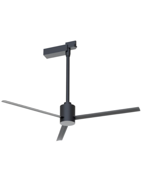 VENTILADOR PARA CARRIL TRIFASICO CONSUMO 7W NEGRO