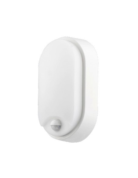 PLAFON EXTERIOR CON SESOR CCT OVALADO 15W BLANCO 