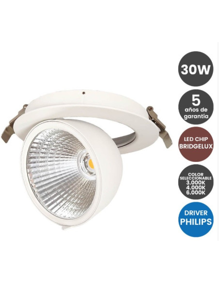DOWNLIGHT EMPOTRAR 30W CCT DRIVER PHILIPS